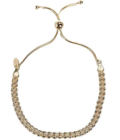 Argento Vivo Gold Close Link Adjustable Bracelet