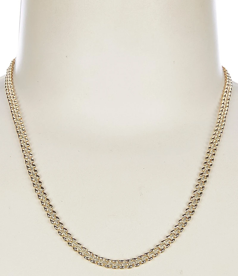 Argento Vivo Gold Close Link Chain Necklace