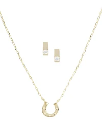 Argento Vivo Horseshoe Earring and Necklace Set