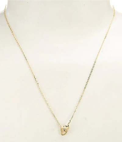 Argento Vivo Interlink Heart Short Pendant Necklace