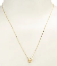 Argento Vivo Interlink Heart Short Pendant Necklace