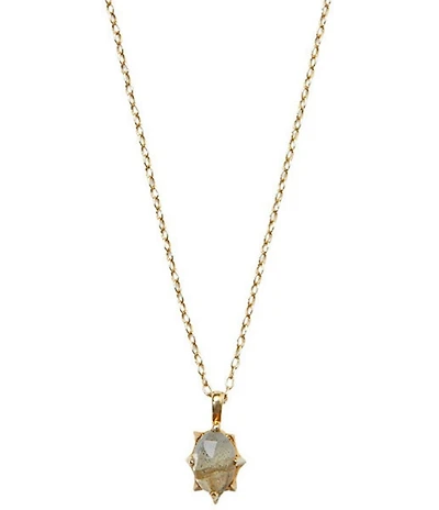 Argento Vivo Labradorite Stone Short Pendant Necklace