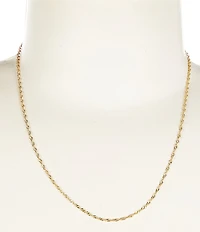 Argento Vivo Minimal Singapore Chain Necklace