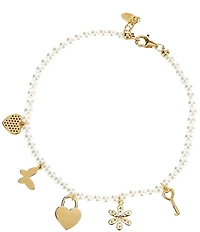 Argento Vivo Pearl Charm Bracelet