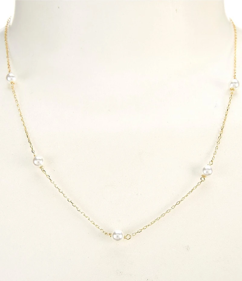 Argento Vivo Pearl Frontal Collar Necklace