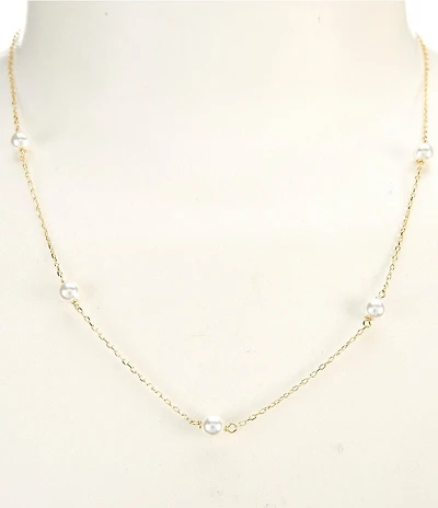 Argento Vivo Pearl Frontal Collar Necklace