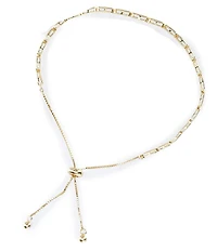 Argento Vivo Rectangle Bead Adjustable Bracelet