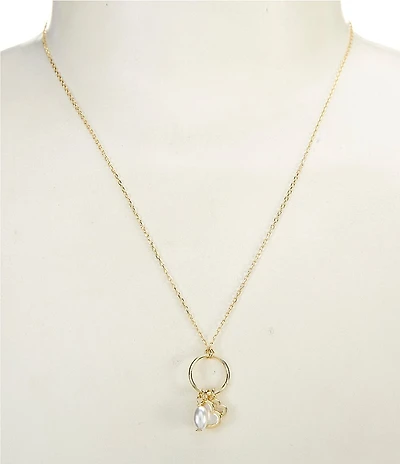 Argento Vivo Ring Charm Short Pendant Necklace