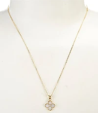 Argento Vivo Small Flower Mother Of Pearl Pendant Necklace