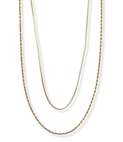 Argento Vivo Snake And Rope Chain Short Multi Strand Necklace