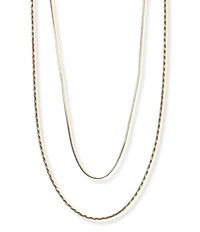 Argento Vivo Snake And Rope Chain Short Multi Strand Necklace