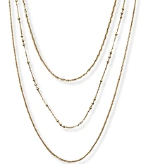 Argento Vivo Triple Chain Short Multi Strand Chain Necklace