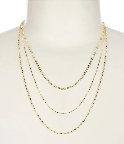 Argento Vivo Triple Layered Short Multi-Strand Chain Necklace