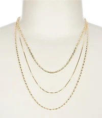 Argento Vivo Triple Layered Short Multi-Strand Chain Necklace