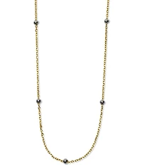 Argento Vivo Two Tone Stationed Ball Chain Necklace