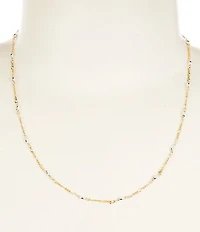 Argento Vivo Two Tone Stone Ball Chain Necklace