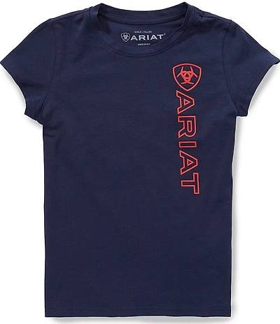 Ariat Big Girls Short Sleeve Vertical Logo T-Shirt