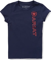 Ariat Big Girls Short Sleeve Vertical Logo T-Shirt
