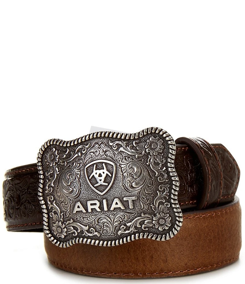 Ariat Big Boys Distressed Hand Tooled Belt