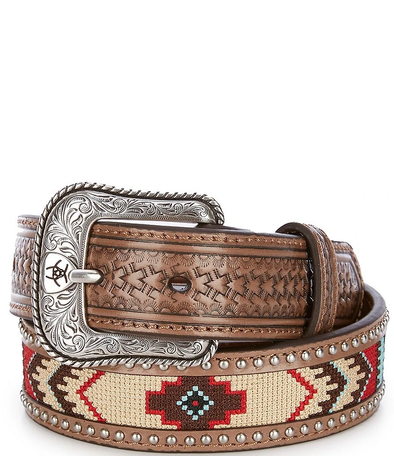 Ariat Big Boys Southwestern Embroidered Inlay Belt