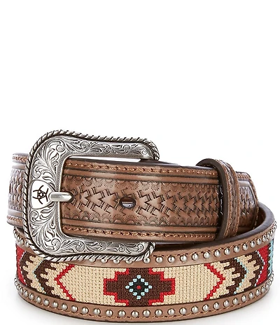 Ariat Big Boys Southwestern Embroidered Inlay Belt