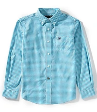 Ariat Big Boys Long-Sleeve Wilmer Checked Woven Shirt