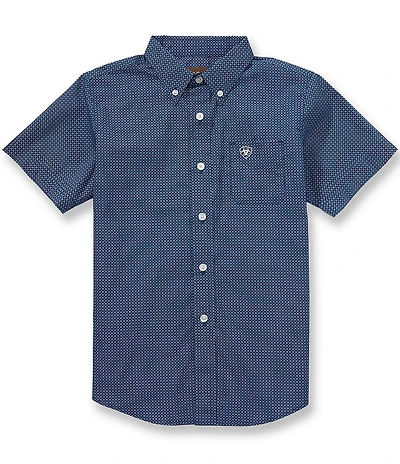 Ariat Big Boys Geo Short Sleeve Storm Shirt