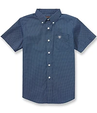 Ariat Big Boys Geo Short Sleeve Storm Shirt