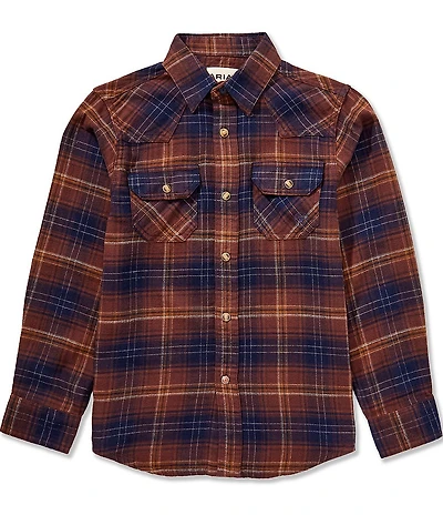 Ariat® Big Boys Long Sleeve Harleigh Retro Plaid Shirt