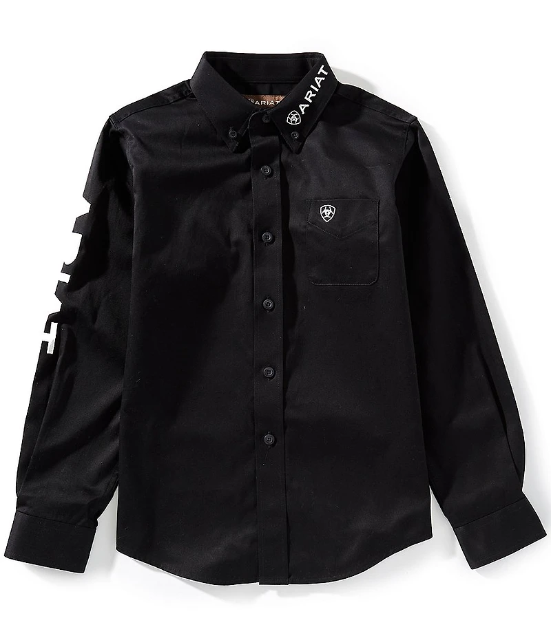 Ariat Big Boys Long Sleeve Team Logo Twill Shirt