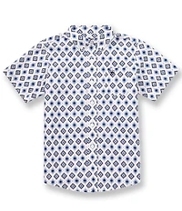 Ariat Big Boys Short Sleeve Baxter Printed Woven Shirt