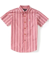 Ariat Big Boys Short Sleeve Bobby Striped Western-Style Shirt