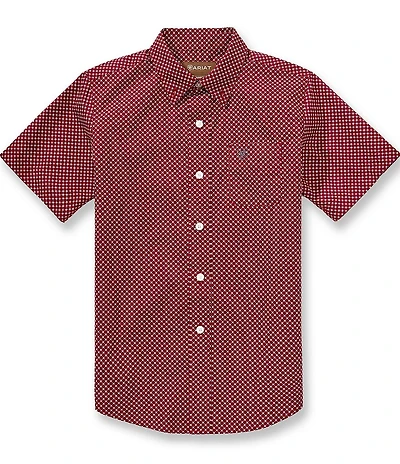 Ariat Big Boys Short-Sleeve Geometric-Printed Woven Shirt