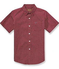 Ariat Big Boys Short-Sleeve Geometric-Printed Woven Shirt
