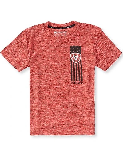 Ariat Big Boys Short-Sleeve Patriotic Stripe T-Shirt
