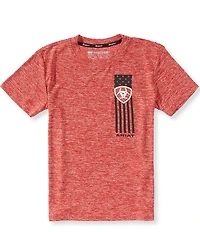 Ariat Big Boys Short-Sleeve Patriotic Stripe T-Shirt