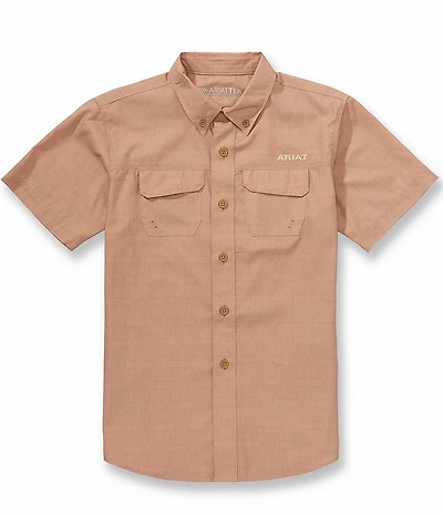 Ariat Big Boys Short Sleeve Printed Vent TEK Outbound Classic Fit Shirt