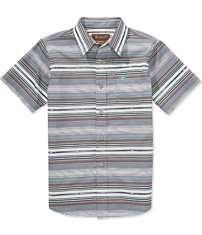 Ariat Big Boys Short-Sleeve Serape Stripe Woven Shirt