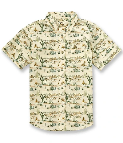 Ariat Big Boys Short Sleeve Western Green Scenic Sable Shirt