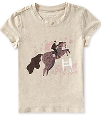 Ariat Big Girl Short Sleeve Floral Leap T-Shirt
