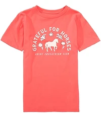 Ariat Big Girls Short Sleeve Crewneck Grateful T-Shirt