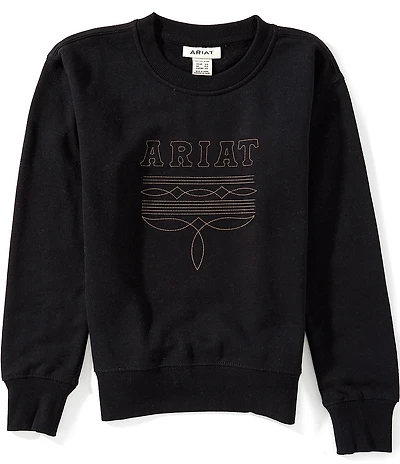 Ariat Big Girls Long-Sleeve Booted Logo Fleece Hoodie