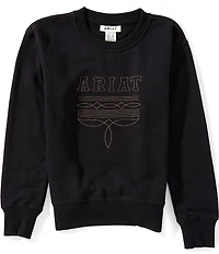 Ariat Big Girls Long-Sleeve Booted Logo Fleece Hoodie