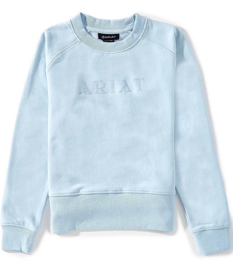 Ariat Big Girls Long-Sleeve Martine Fleece Cropped Sweatshirt