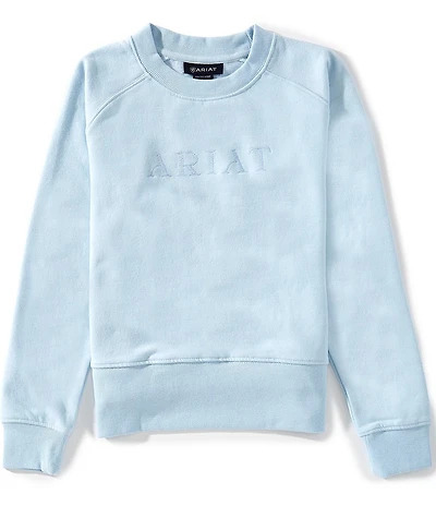 Ariat Big Girls Long-Sleeve Martine Fleece Cropped Sweatshirt