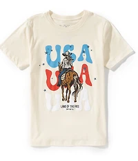 Ariat Big Girls Short Sleeve Americana USA Cowgirl T-Shirt