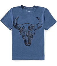 Ariat Big Girls Short Sleeve Bull Night Sky T-Shirt