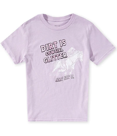 Ariat Big Girls Short Sleeve Dirt Is Glitter Tee