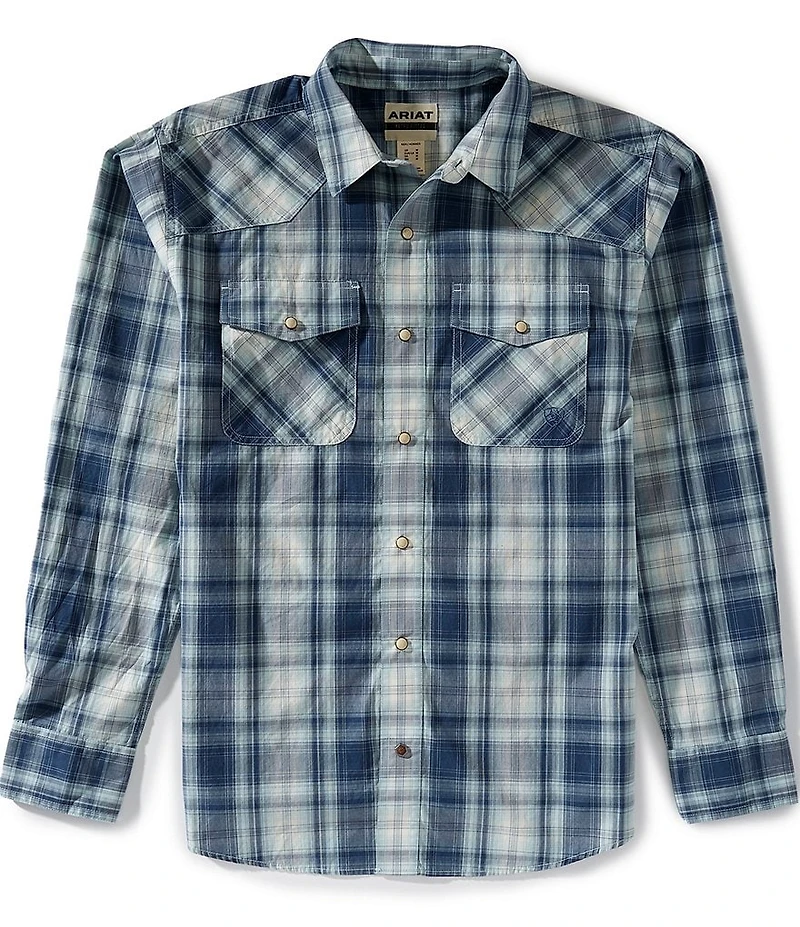 Ariat Retro Heathcliff Long Sleeve Plaid Woven Shirt