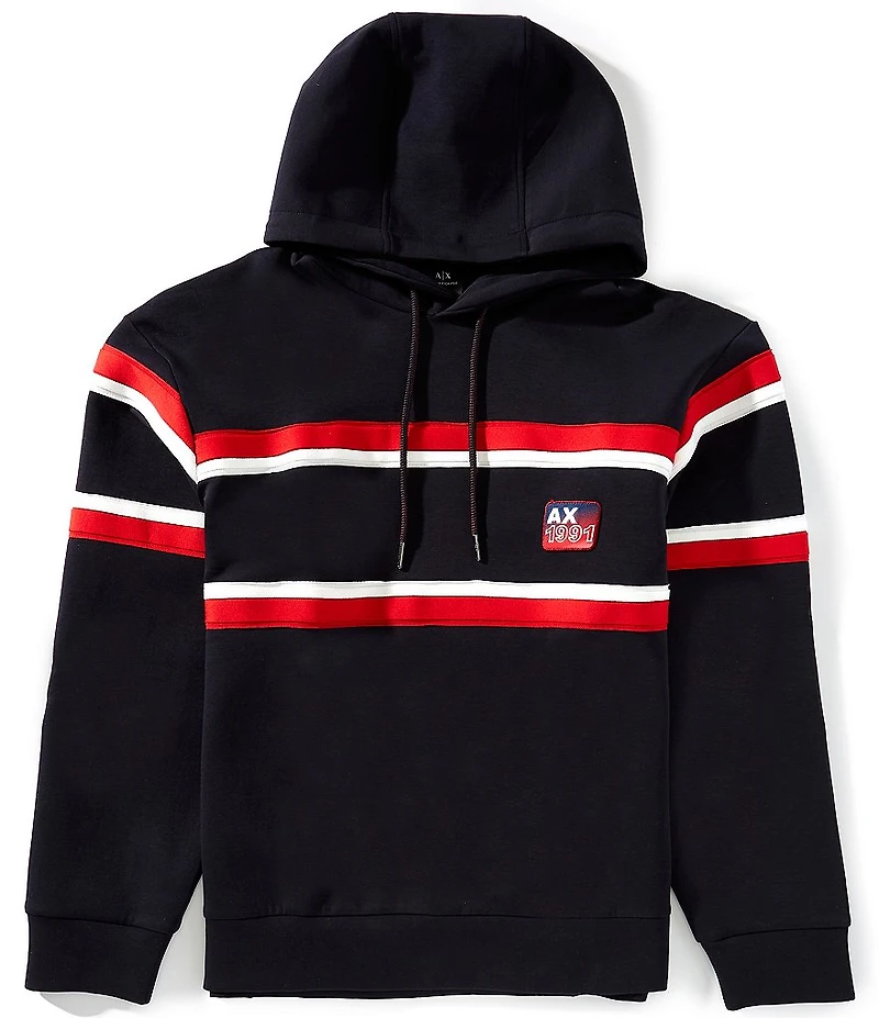 Armani Exchange 1991 Badge Tape Hoodie